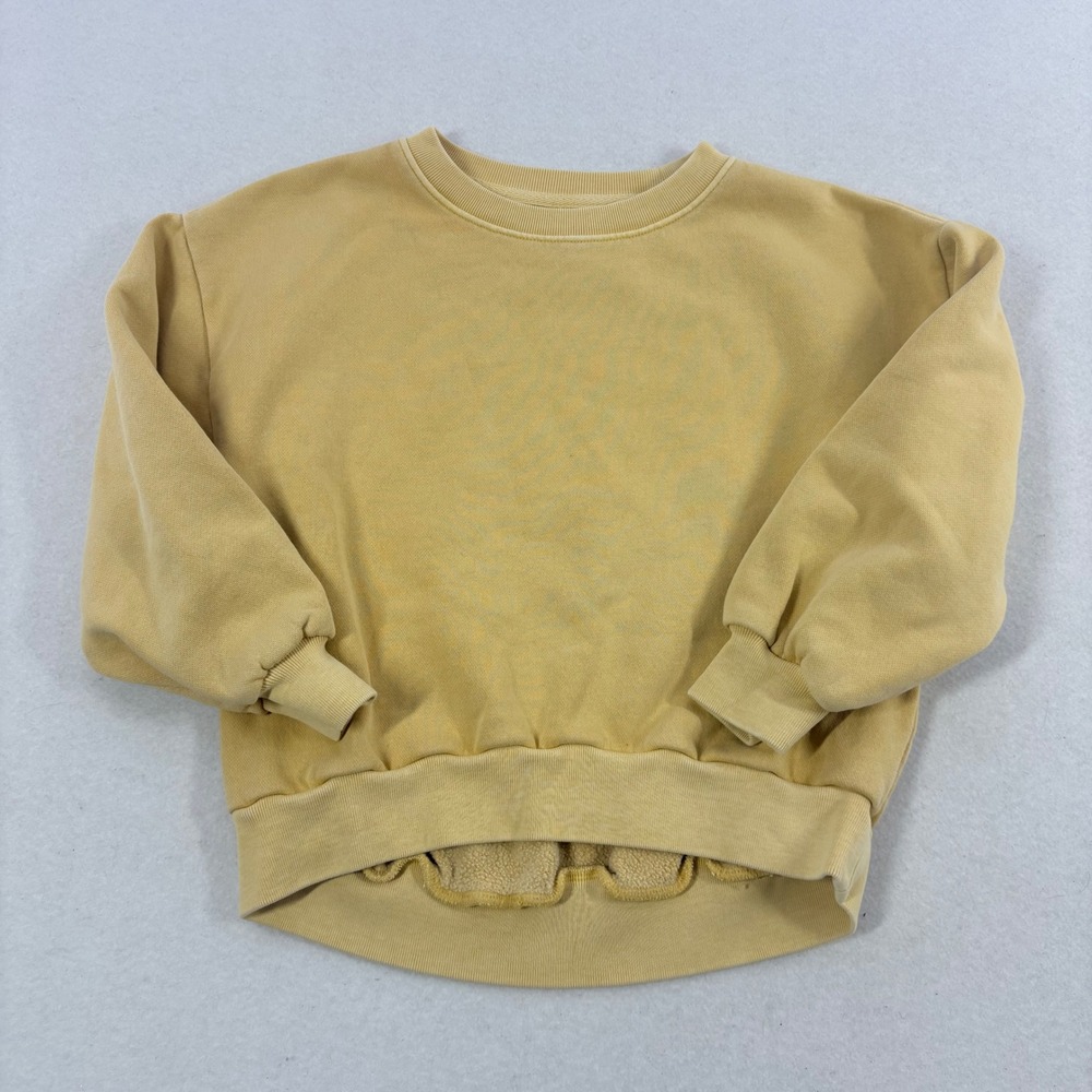 Gap Kids Sweatshirt Kids Size S 6-7 Yellow Crewneck Pullover Long Sleeve Cozy